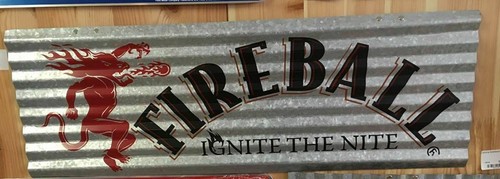 Wellblechschild fireball - wellblechschild,