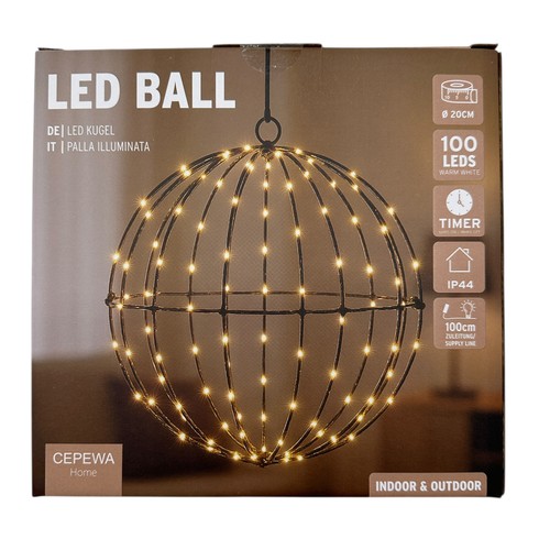 Led ball metall schwarz - metall, 100