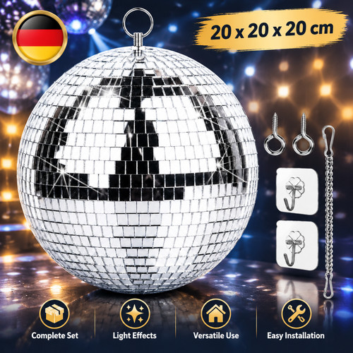 Spiegelkugel 20cm silber