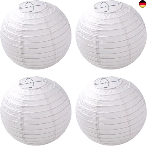 4er weiße lampions - 4er, papier